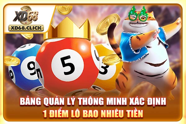 Bảng quản lý thông minh xác định 1 điểm lô bao nhiêu tiền