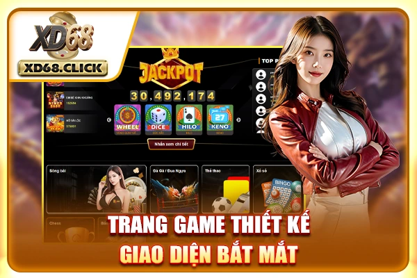 Trang game thiết kế giao diện bắt mắt